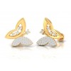 Butterfly White Stone Stud